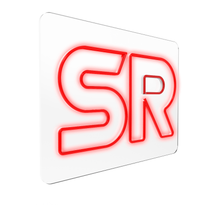 Неоновые буквы на прозрачной подложке 