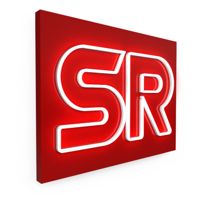 Неоновые буквы на подложке 