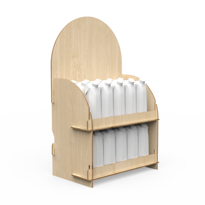 Стойка из фанеры с рекламным топпером