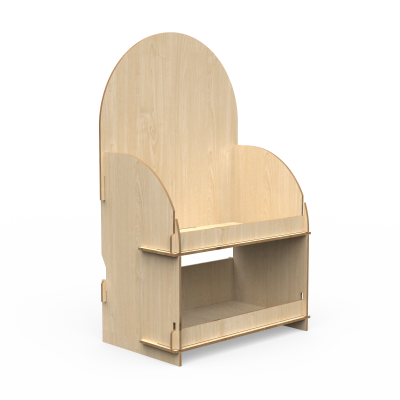 Стойка из фанеры с рекламным топпером